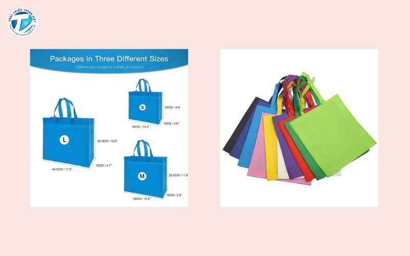 Lưu ý về kích thước, màu sắc khi lựa chọn in túi vải không dệt